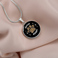 Rescue And Adopt Cat Circle Necklace Stainless Steel or 18k Gold 18-22"-Express Your Love Gifts