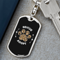Rescue And Adopt Cat Keychain Stainless Steel or 18k Gold Dog Tag Keyring-Express Your Love Gifts