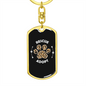 Rescue And Adopt Cat Keychain Stainless Steel or 18k Gold Dog Tag Keyring-Express Your Love Gifts