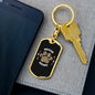 Rescue And Adopt Cat Keychain Stainless Steel or 18k Gold Dog Tag Keyring-Express Your Love Gifts
