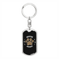 Rescue And Adopt Cat Keychain Stainless Steel or 18k Gold Dog Tag Keyring-Express Your Love Gifts