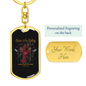Rescue And Fire Fighting Firefighter Keychain Stainless Steel or 18k Gold Dog Tag Keyring-Express Your Love Gifts