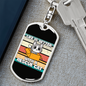 Rescue Cat makes Life Better Keychain Stainless Steel or 18k Gold Dog Tag Keyring-Express Your Love Gifts