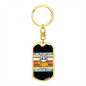 Rescue Cat makes Life Better Keychain Stainless Steel or 18k Gold Dog Tag Keyring-Express Your Love Gifts