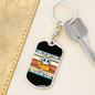 Rescue Cat makes Life Better Keychain Stainless Steel or 18k Gold Dog Tag Keyring-Express Your Love Gifts