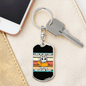 Rescue Cat makes Life Better Keychain Stainless Steel or 18k Gold Dog Tag Keyring-Express Your Love Gifts