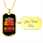 Rescue Love Necklace Stainless Steel or 18k Gold Dog Tag 24" Chain-Express Your Love Gifts