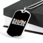 Rescue Necklace Stainless Steel or 18k Gold Dog Tag 24" Chain-Express Your Love Gifts
