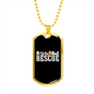 Rescue Necklace Stainless Steel or 18k Gold Dog Tag 24" Chain-Express Your Love Gifts