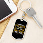 Rescue Water Bottle Fishing Keychain Stainless Steel or 18k Gold Dog Tag Keyring-Express Your Love Gifts