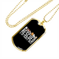 Rescued Breed Necklace Stainless Steel or 18k Gold Dog Tag 24" Chain-Express Your Love Gifts