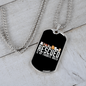 Rescued Breed Necklace Stainless Steel or 18k Gold Dog Tag 24" Chain-Express Your Love Gifts