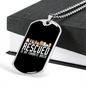 Rescued Breed Necklace Stainless Steel or 18k Gold Dog Tag 24" Chain-Express Your Love Gifts