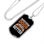 Rescued Dogs Yellow Necklace Stainless Steel or 18k Gold Dog Tag 24" Chain-Express Your Love Gifts