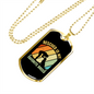 Rescued is My Favorite Breed Necklace Stainless Steel or 18k Gold Dog Tag 24" Chain-Express Your Love Gifts
