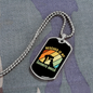 Rescued is My Favorite Breed Necklace Stainless Steel or 18k Gold Dog Tag 24" Chain-Express Your Love Gifts