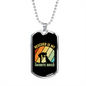 Rescued is My Favorite Breed Necklace Stainless Steel or 18k Gold Dog Tag 24" Chain-Express Your Love Gifts