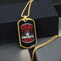 Rescued Is My Favorite Breed Necklace Stainless Steel or 18k Gold Dog Tag 24" Chain-Express Your Love Gifts