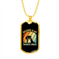 Rescued is My Favorite Breed Necklace Stainless Steel or 18k Gold Dog Tag 24" Chain-Express Your Love Gifts