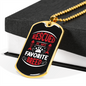 Rescued Is My Favorite Breed Necklace Stainless Steel or 18k Gold Dog Tag 24" Chain-Express Your Love Gifts