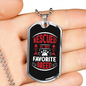 Rescued Is My Favorite Breed Necklace Stainless Steel or 18k Gold Dog Tag 24" Chain-Express Your Love Gifts