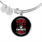 Rescued Is My Favorite Cat Bracelet Stainless Steel or 18k Gold Circle Bangle-Express Your Love Gifts
