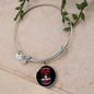 Rescued Is My Favorite Cat Bracelet Stainless Steel or 18k Gold Circle Bangle-Express Your Love Gifts