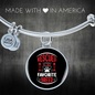 Rescued Is My Favorite Cat Bracelet Stainless Steel or 18k Gold Circle Bangle-Express Your Love Gifts