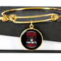 Rescued Is My Favorite Cat Bracelet Stainless Steel or 18k Gold Circle Bangle-Express Your Love Gifts