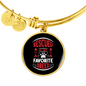 Rescued Is My Favorite Cat Bracelet Stainless Steel or 18k Gold Circle Bangle-Express Your Love Gifts