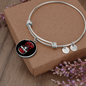 Rescued Is My Favorite Cat Bracelet Stainless Steel or 18k Gold Circle Bangle-Express Your Love Gifts