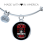 Rescued Is My Favorite Cat Bracelet Stainless Steel or 18k Gold Circle Bangle-Express Your Love Gifts