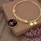 Rescued Is My Favorite Cat Bracelet Stainless Steel or 18k Gold Circle Bangle-Express Your Love Gifts