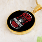 Rescued Is My Favorite Cat Circle Necklace Stainless Steel or 18k Gold 18-22"-Express Your Love Gifts