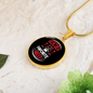 Rescued Is My Favorite Cat Circle Necklace Stainless Steel or 18k Gold 18-22"-Express Your Love Gifts