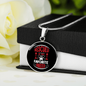 Rescued Is My Favorite Cat Circle Necklace Stainless Steel or 18k Gold 18-22"-Express Your Love Gifts