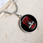 Rescued Is My Favorite Cat Circle Necklace Stainless Steel or 18k Gold 18-22"-Express Your Love Gifts