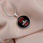 Rescued Is My Favorite Cat Circle Necklace Stainless Steel or 18k Gold 18-22"-Express Your Love Gifts