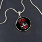 Rescued Is My Favorite Cat Circle Necklace Stainless Steel or 18k Gold 18-22"-Express Your Love Gifts