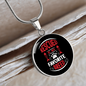 Rescued Is My Favorite Cat Circle Necklace Stainless Steel or 18k Gold 18-22"-Express Your Love Gifts