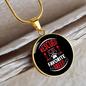 Rescued Is My Favorite Cat Circle Necklace Stainless Steel or 18k Gold 18-22"-Express Your Love Gifts