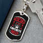 Rescued Is My Favorite Cat Keychain Stainless Steel or 18k Gold Dog Tag Keyring-Express Your Love Gifts