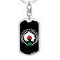 Respect Existence or Expect Resistance Dog Tag Pendant Keychain Stainless Steel or 18k Gold-Express Your Love Gifts
