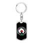 Respect Existence or Expect Resistance Dog Tag Pendant Keychain Stainless Steel or 18k Gold-Express Your Love Gifts
