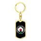 Respect Existence or Expect Resistance Dog Tag Pendant Keychain Stainless Steel or 18k Gold-Express Your Love Gifts