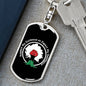 Respect Existence or Expect Resistance Dog Tag Pendant Keychain Stainless Steel or 18k Gold-Express Your Love Gifts