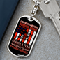 Respect Our Fallen Heroes Firefighter Keychain Stainless Steel or 18k Gold Dog Tag Keyring-Express Your Love Gifts