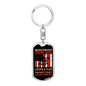 Respect Our Fallen Heroes Firefighter Keychain Stainless Steel or 18k Gold Dog Tag Keyring-Express Your Love Gifts