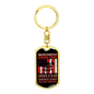 Respect Our Fallen Heroes Firefighter Keychain Stainless Steel or 18k Gold Dog Tag Keyring-Express Your Love Gifts
