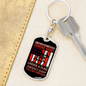 Respect Our Fallen Heroes Firefighter Keychain Stainless Steel or 18k Gold Dog Tag Keyring-Express Your Love Gifts